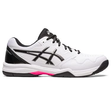 Imagem de ASICS Tênis masculino Gel-Dedicate 7, Branco/Rosa choque, 12