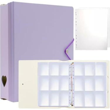 Imagem de Fichário de cartão de foto A4 com 25 páginas, 9 bolsos, porta-cartões de foto de 5 x 7 cm, capas de livro, para álbum de colecionar cartões de filme, faça você mesmo