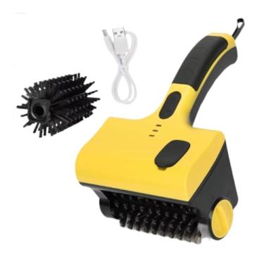 Imagem de MFMEXUL Escova de Limpeza para Grelha Elétrica com Cerdas de Reposição, Pulverizador de água, Recarregável, Automática, com Reservatório de Líquido para áreas