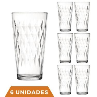 Imagem de 6 Copos Vitrage 350ml Agua Vidro Transparente Suco Nadir - NADIR FIGUE