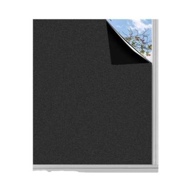 Imagem de Película De Janela Estática Blackout 100% Bloqueio De Luz Sem Cola Par