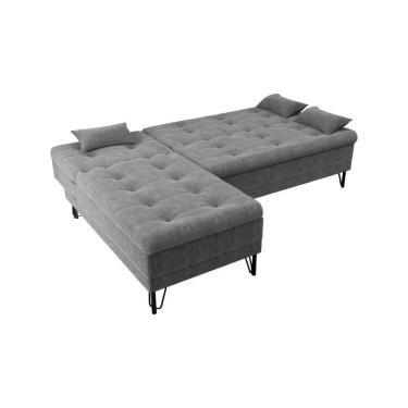 Imagem de Sofá Cama 3 Lugares Com Chass Casal Luxo Premium Nice Matrix Boucle Bege