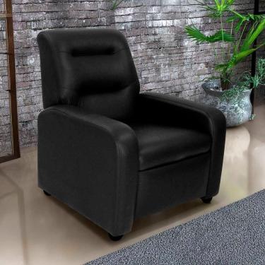 Imagem de Poltrona Do Papai Reclinável Classic Matrix Sintetico Preto