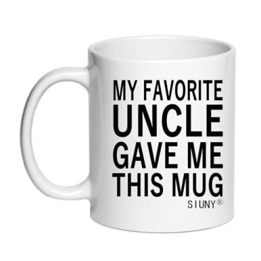 Imagem de Caneca My Favorite Uncle Gave Me This - Presentes exclusivos para o tio Caneca de café engraçada aniversário Natal Mundos 325 ml