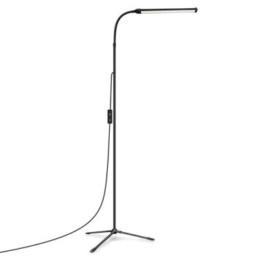 Imagem de Luminária de piso de LED brilhante ajustável com pescoço de ganso para extensões de cílios, facial, spa, salão de beleza, lâmpada de leitura