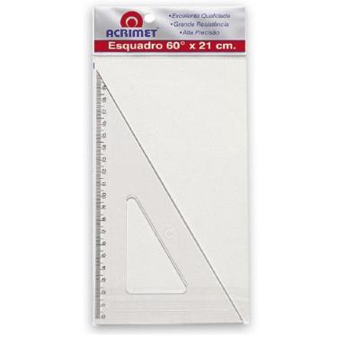 Imagem de Esquadro poliestireno 21cm x 60 graus 531 Acrimet