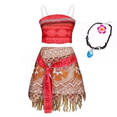 Imagem de Conjunto De Fantasia Da Princesa Moana Da Disney Para Meninas Com Vest