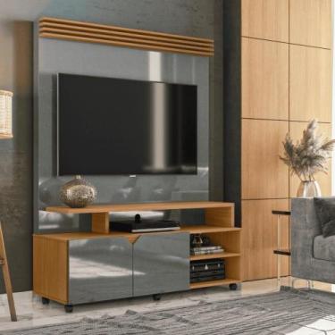 Imagem de Painel suporte Timbu cinza perolizado/tauari - Mais de Casa