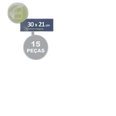 Imagem de Kit Display 15 Expositores Acrilico Folheto A4 Mesa Vertical
