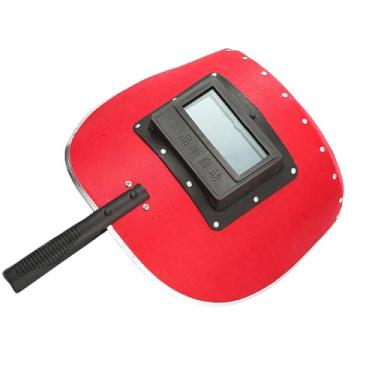 Imagem de harayaa Máscara de soldagem portátil, proteção, equipamento confortável, resistente ao calor, com lente de vidro, protetor facial