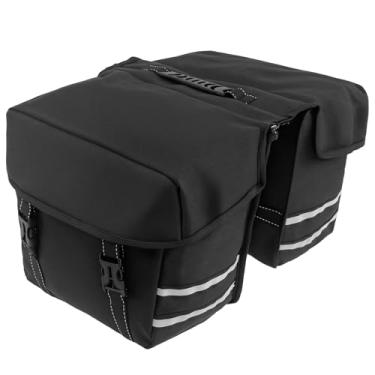 Imagem de kaimenhong Bolsa para bicicletas, cestos de bicicleta de 25 L, sacos duplos para bicicleta, cestos para porta-malas de bicicleta, acessórios para bolsas de bicicleta, para ciclismo, viagens e viagens
