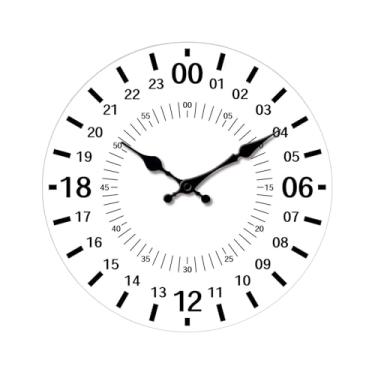 Imagem de Bothyi Relógio de parede moderno para quarto infantil, ponteiros de discagem, relógio de parede simples, decoração de arte de parede, fácil de pendurar para, Branco