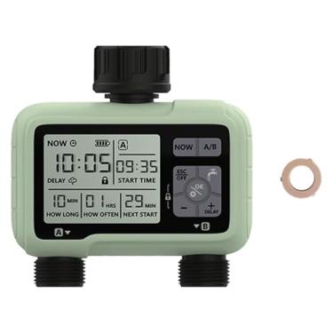 Imagem de BYYINGSUS HCT-326 Temporizador de água com 2 saídas Super Timing para irrigação ao ar livre com precisão Programa totalmente ajustável (Hct-326-un)