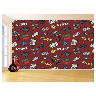 Imagem de Papel De Parede 3D Infantil Controle Game Jogo 3,5M Azs216
