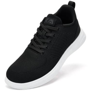 Imagem de Tênis sociais, sapatos masculinos Slow Man Oxford, pretos, largos, de 