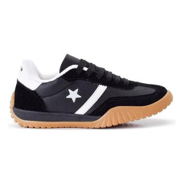 Imagem de Tênis Feminino Run Star Camurça Confortável Macio Treino - ZETTA, Pret