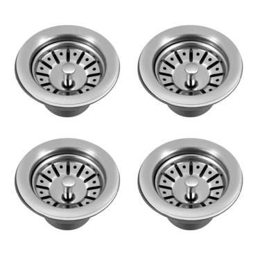 Imagem de Kit 4 Válvula Americana Inox Escoamento Pia 3.1/2`` Forusi