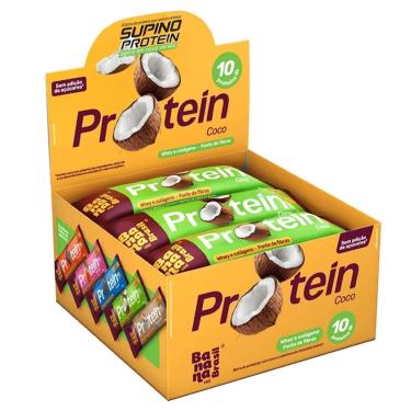 Imagem de Supino Protein - 12 Unidades 30g Coco - Banana Brasil-Masculino