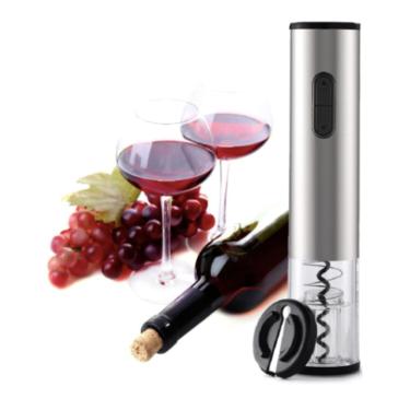 Imagem de Saca Rolha Abridor Vinho Automático Em Aço Inox Elegante E