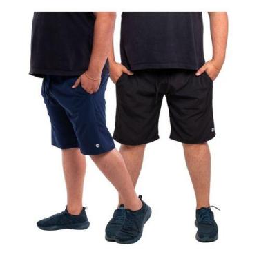 Imagem de Kit 2 Bermuda Plus Size Masculina Tactel Com Elastano - BEN20 PREMIUM,