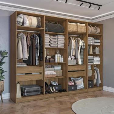 Imagem de Conjunto Closet Kappesberg Adapt Nogueira 2 Peças 308cm