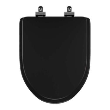 Imagem de Tampa de Vaso Poliester com Amortecedor Gunna Preto para bacia Eternit