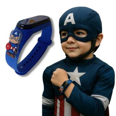 Imagem de relógio infantil menino e menina digital para criança a prova de água 