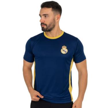 Imagem de Camisa Real Madrid Masculina Azul/Dourado Balboa, Azul, Dourado, M