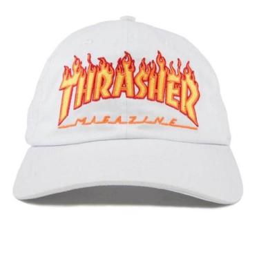 Imagem de Boné Thrasher Aba Curva Dad Hat Flame Logo Skate Original - Thrasher M