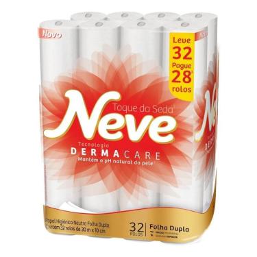 Imagem de 5X Papel Higiênico Neve Toque Da Seda Folha Dupla 30 M De