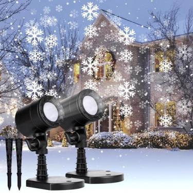 Imagem de Projetor Christmas Snowflake Lights Brightown, pacote com 2