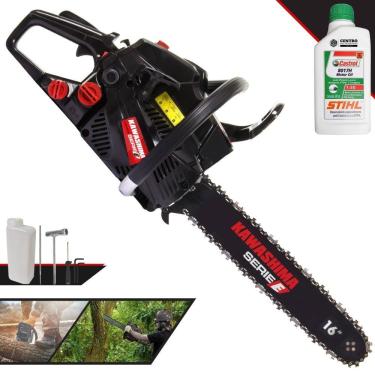 Imagem de Motosserra Kawashima Kcs 400e à Gasolina 37cc Com Sabre 16 Polegadas - 3300590 + Óleo Stihl 8017