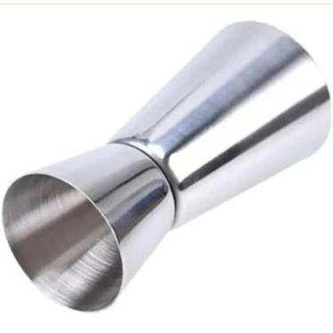 Imagem de Dosador Duplo Inox 25ml / 50ml Copo Medidor Bebidas Drinks