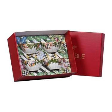 Imagem de Conjunto 4 Bowls de Cereal Floral Chess Scalla