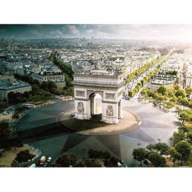 Imagem de Pintoo Jigsaw Puzzles 1200 Piece for Adults - HenryDo - Aerial Photography - Arc De Triomphe, Paris Beautiful Plastic Puzzle for Home Decor Zero Dust Easy Storage [H3030]