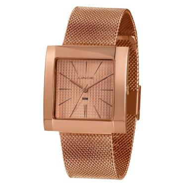 Imagem de Relógio Lince Feminino Quadrado Rose Gold Lqr4664l R1rx
