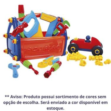 Imagem de Brinquedo didático Caixa de Ferramentas Infantil com Carrinho para mon