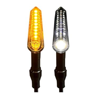 Imagem de MGMSINYO E-Mark LED Sequencial Indicador de Motocicleta Mini Luz de Direção Inspeção de Veículo DC12V IP67 Impermeável DRL Universal (YE/WH)