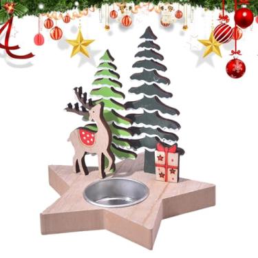 Imagem de Castiçal de Natal, Castiçais de Natal - Porta-velas de Natal | Castiçais de para enfeites de mesa para quarto de mesa