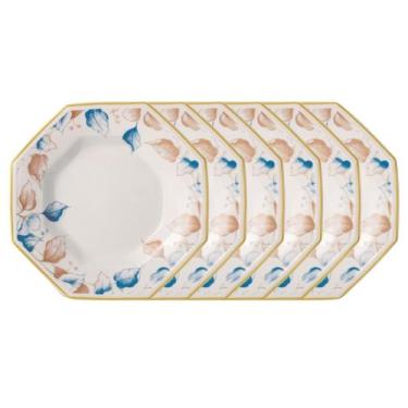 Imagem de Conjunto 6 Pratos Fundo 24cm - Dec. Jerico 2393 - SCHMIDT