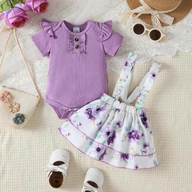 Imagem de Conjunto De Roupas De Verão Para Bebê Menina Recém-Nascida, Blusa De M