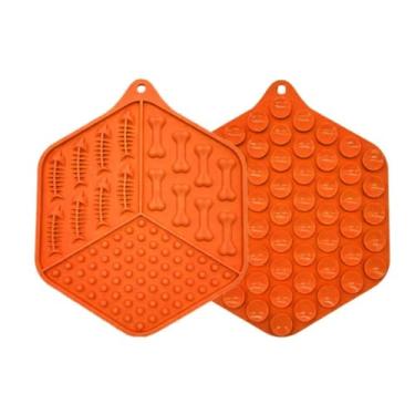 Imagem de Comedouro Interativo Lento para Cachorro Pet Tapete Ventosa Petisqueira Anti Stress Colorido Cães (Vermelho)