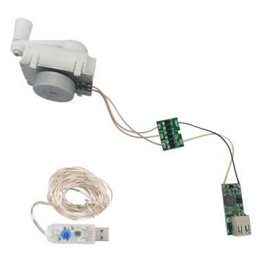 Imagem de Mini Gerador Manual De 1 A 25 V, Alta Eficiência, Trifásico, Sem Escovas, Para Emergências Externas, Carregador Manual Portátil Para LED De 12 V,Ideal para Projetos Científicos DIY(BR+USB/PCB+USB)