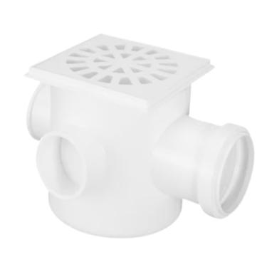 Imagem de Caixa Sifonada Quadrada DN 100x100x50 PVC c/Grelha | Akato
