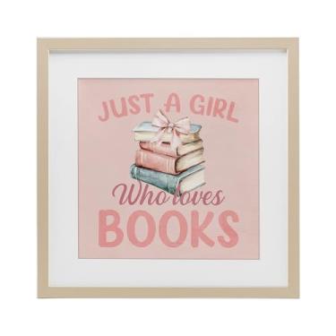 Imagem de Stupell Industries Impressão emoldurada Reader Girl Who Loves Books Birch Under Glass, design de Kim Allen, 13 x 13
