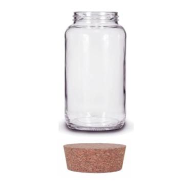 Imagem de Kit 24 Unidades - Pote de Vidro Conserva 800ml - Tampa Rolha