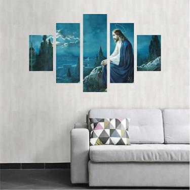 Imagem de Quadro Oração De Jesus No Monte Das Oliveiras 110x65cm