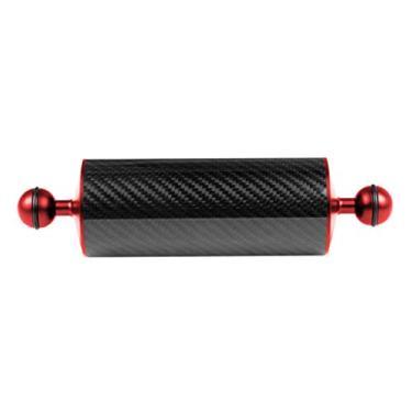 Imagem de Almencla 20,3 cm de fibra de carbono flutuante flutuabilidade braço aquático braço duplo braço flutuante suporte estendido D60 mm câmera subaquática bandeja de mergulho para câmera smartphone, Vermelho