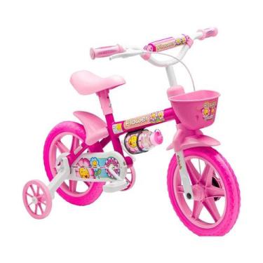 Imagem de Bicicleta Infantil Criança Aro 12 Flower Nathor, 12", Rosa