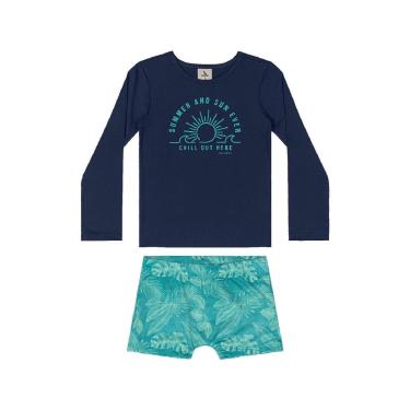 Imagem de Conjunto Camiseta UV e Sunga Boxer Quimby-Masculino